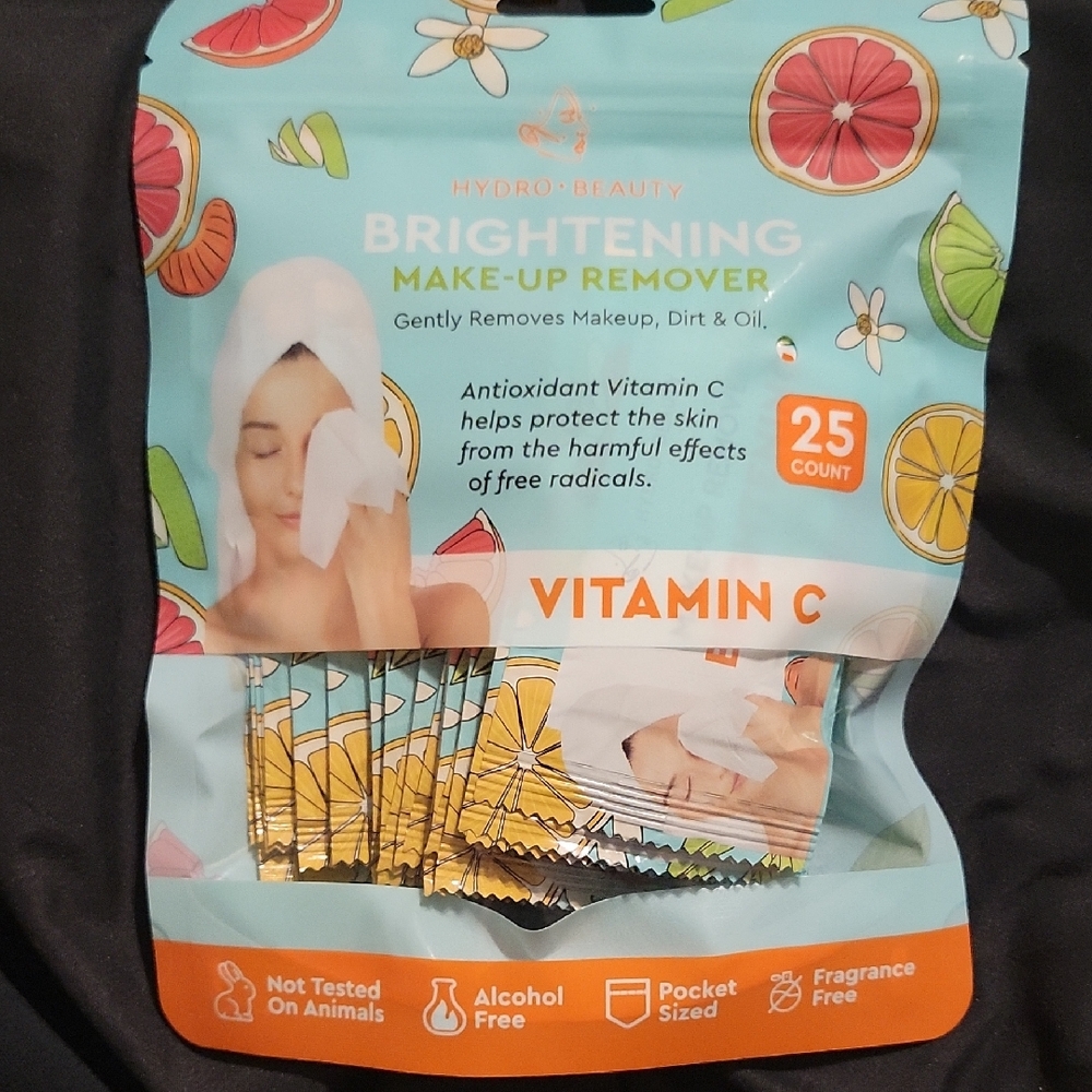Brightening Vitamin C Make-Up Remover Wipes - Turquoise (25 ct)